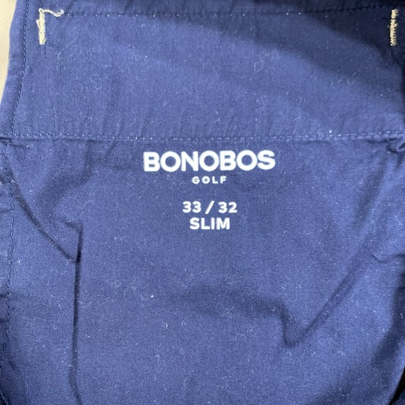 Bonobos Golf Pants Mens 33x31 Slim Khaki Beige Chino Performance Fit Lightweight - Picture 3 of 10